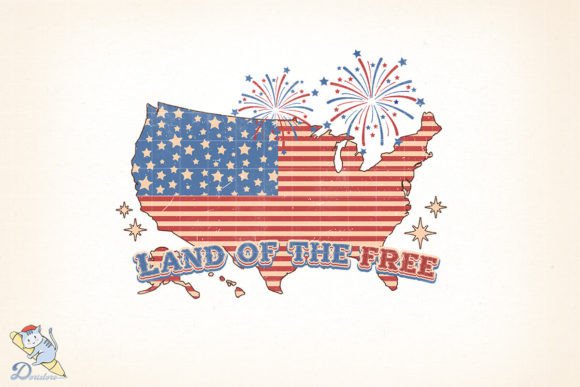 4th of July, Land of the Free PNG: A Creative Asset for Modern Design and Digital Commerce