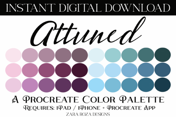 Attuned Procreate Color Palette: Elevate Your Digital Art with Precision and Style