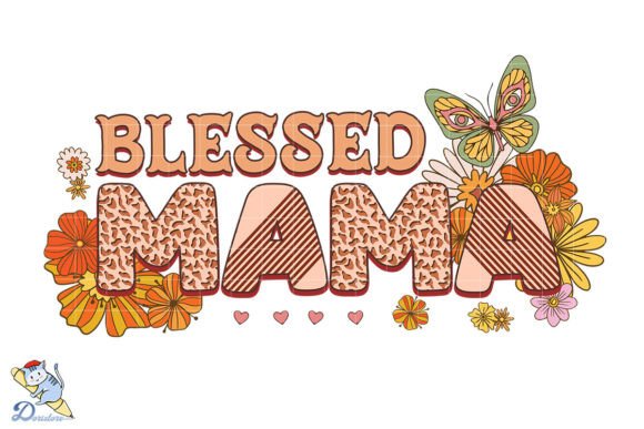 Blessed Mama Flower Sublimation Art for Creative Projects