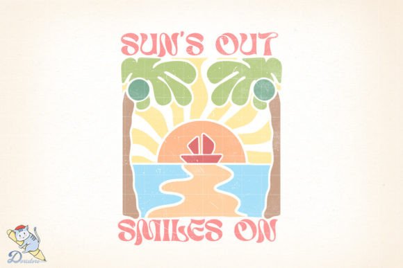 Boho Beach Sun's Out, Smiles On: The Perfect Digital Art for Creative Projects