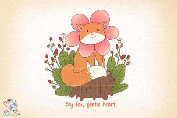 Cute Fox Animal: A Charming Digital Illustration for Creative Projects