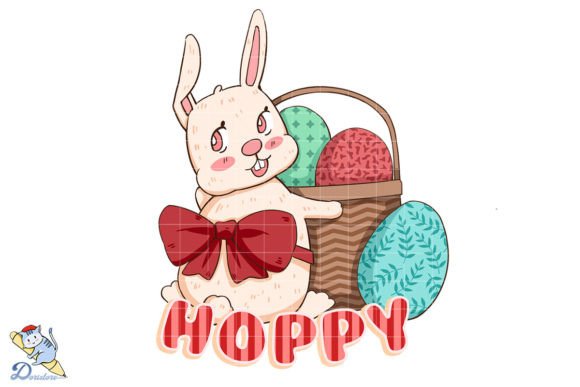 Hoppy Rabbit Easter Sublimation: Creative Digital Art for Print and Personalization