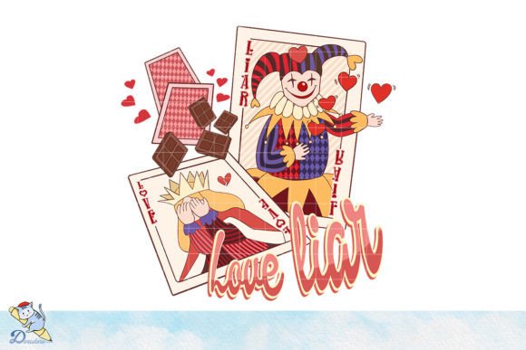Love Liar Card Valentine: A Unique Digital Art Design for Print