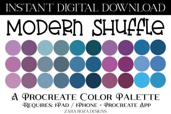 Modern Shuffle Procreate Color Palette