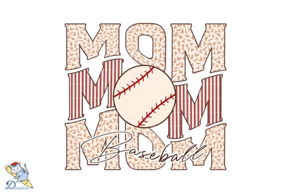 MOM Baseball Vintage Artwork