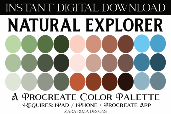 Natural Explorer Procreate Color Palette