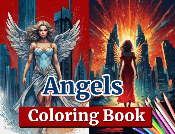 Synthwave Angels - Coloring Book PDF: A Celestial Escape for Creative Minds