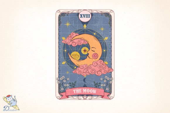 The MOON Tarot Card PNG Sublimation: A Digital Art Asset for Modern Creatives